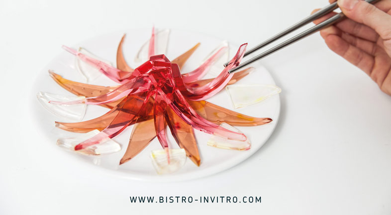 Bistro in Vitro - lab-grown meat - see-through sashimi