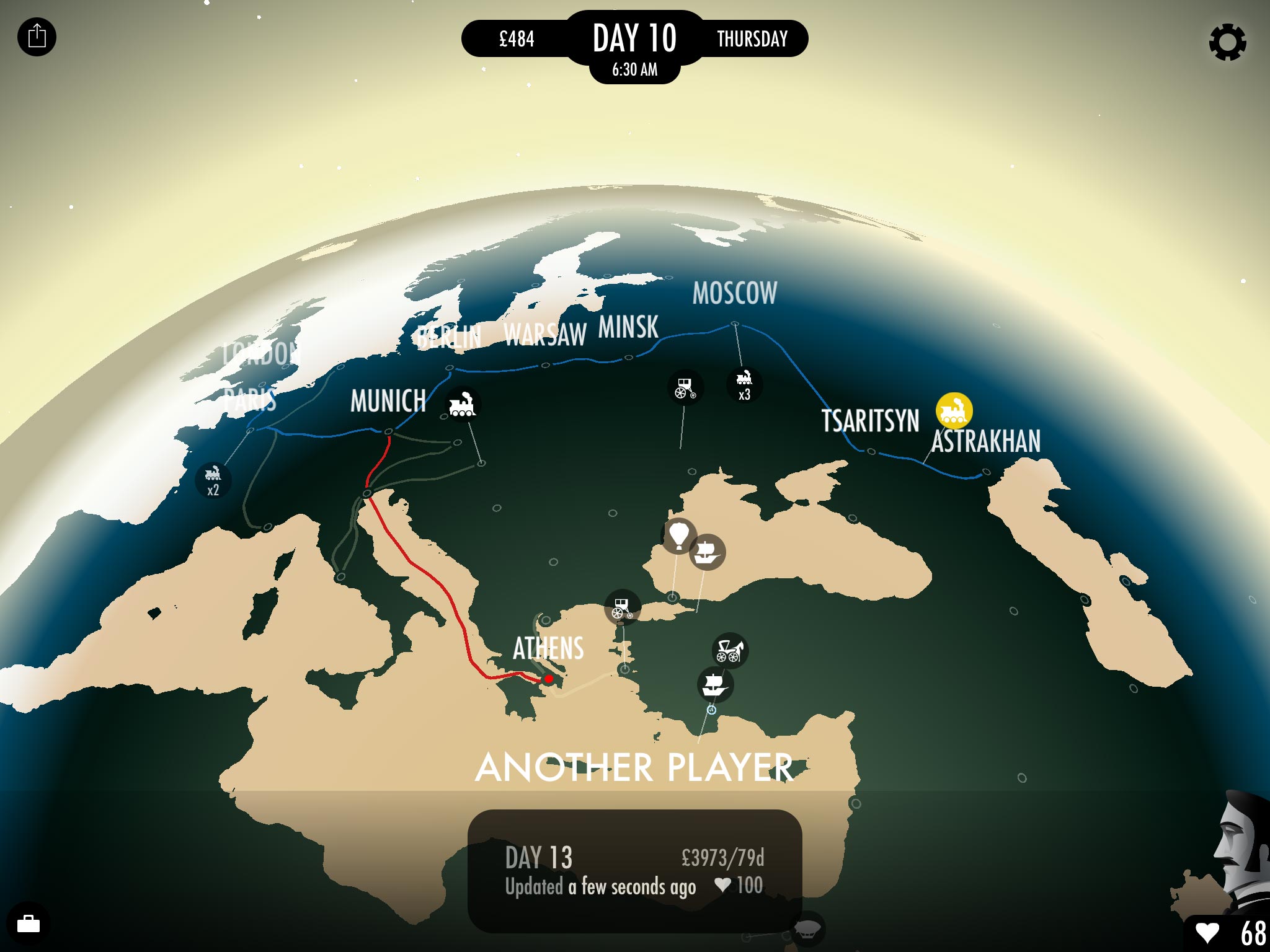 Screenshot from 80 Days (Credit: Inkle) 